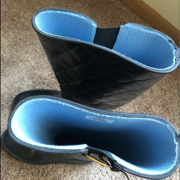SPERRY TOP-SIDED BLACK RAIN TALL BOOTS LIKE NEW! 9 - Picture 6 of 7